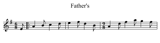 Father's - staff notation