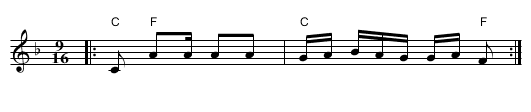 Fati&scaron;e Kolo (in F) - staff notation