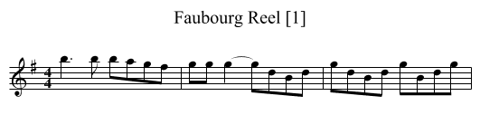 Faubourg Reel [1] - staff notation