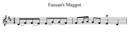 Fausan's Maggot - staff notation