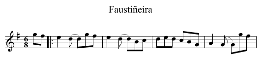 Faustiñeira - staff notation