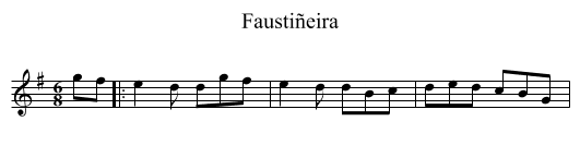 Faustiñeira - staff notation