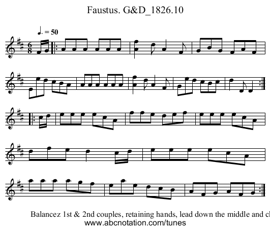 Faustus. G&D_1826.10 - staff notation
