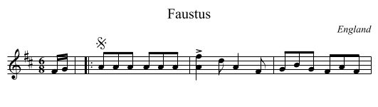 Faustus - staff notation