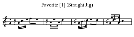 Favorite [1] (Straight Jig) - staff notation