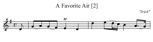Favorite Air [2], A - staff notation