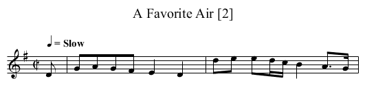 Favorite Air [2], A - staff notation