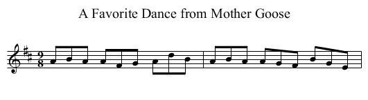 Favorite Dance from Mother Goose, A - staff notation