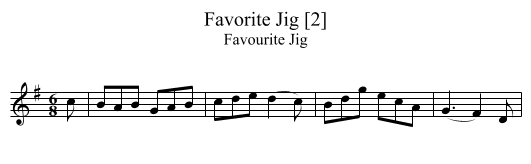 Favorite Jig [2] - staff notation
