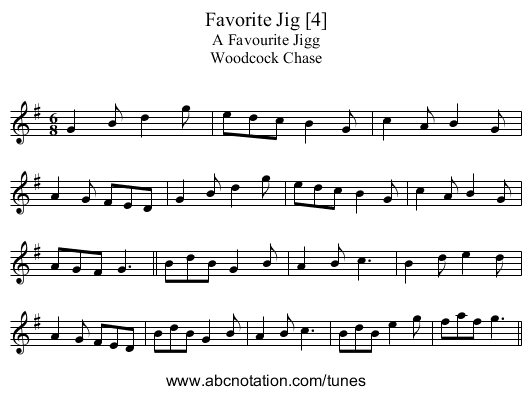 Favorite Jig [4] - staff notation