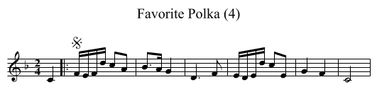 Favorite Polka (4) - staff notation