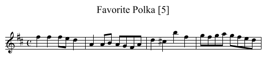 Favorite Polka [5] - staff notation