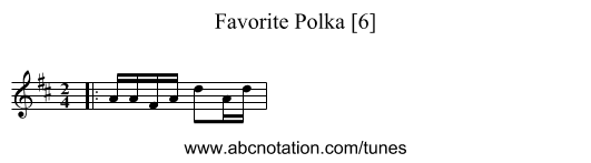 Favorite Polka [6] - staff notation