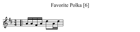 Favorite Polka [6] - staff notation
