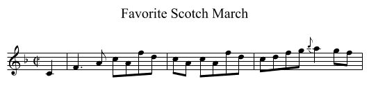Favorite Scotch March - staff notation