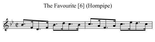 Favourite [6] (Hornpipe), The - staff notation