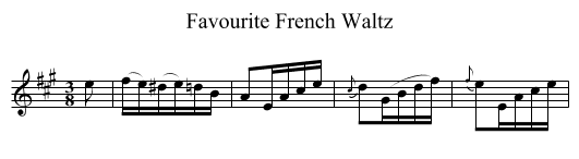 Favourite French Waltz - staff notation