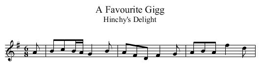 Favourite Gigg, A - staff notation