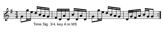 Favourite Gigg. BF13.025 - staff notation