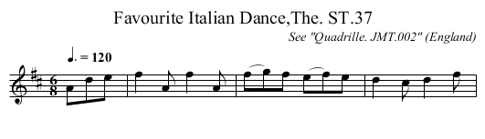 Favourite Italian Dance,The. ST.37 - staff notation