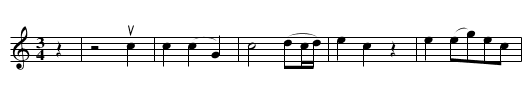 FAVOURITE MINUETTO, A  - staff notation