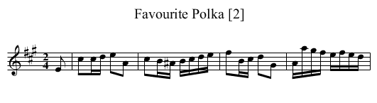 Favourite Polka [2] - staff notation