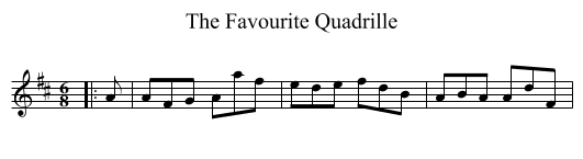 Favourite Quadrille, The  - staff notation