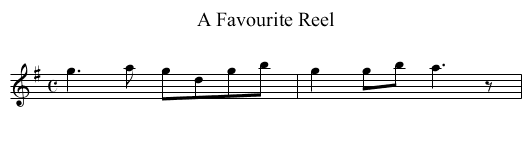 Favourite Reel, A - staff notation