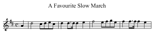 Favourite Slow March, A - staff notation