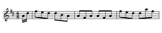 Favourite Tune (A) - staff notation