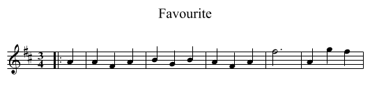 Favourite - staff notation