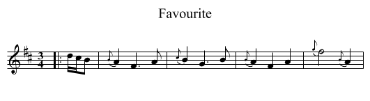 Favourite - staff notation