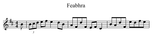 Feabhra - staff notation