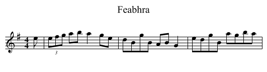 Feabhra - staff notation