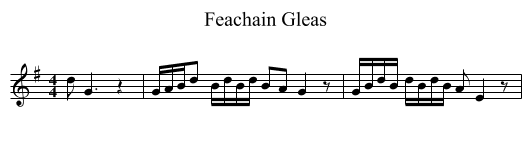 Feachain Gleas - staff notation