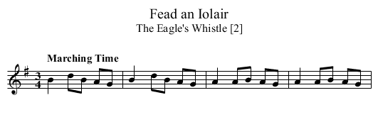Fead an Iolair - staff notation