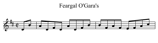 Feargal O'Gara's - staff notation