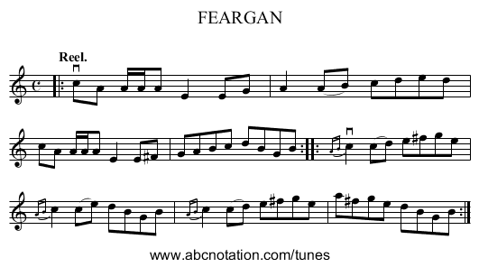 FEARGAN - staff notation