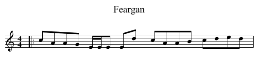 Feargan - staff notation