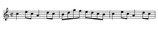 Feather Bed Reel - staff notation