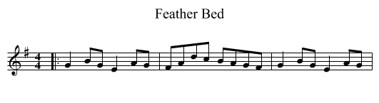 Feather Bed - staff notation