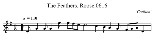 Feathers. Roose.0616, The - staff notation