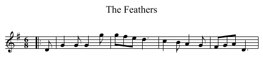 Feathers, The  - staff notation