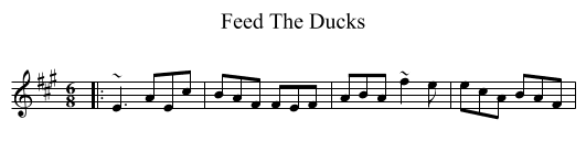 Feed The Ducks - staff notation