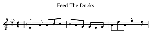 Feed The Ducks - staff notation