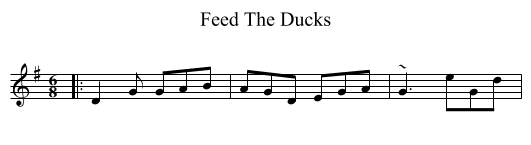 Feed The Ducks - staff notation