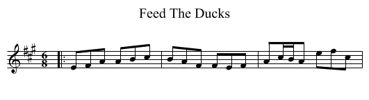 Feed The Ducks - staff notation