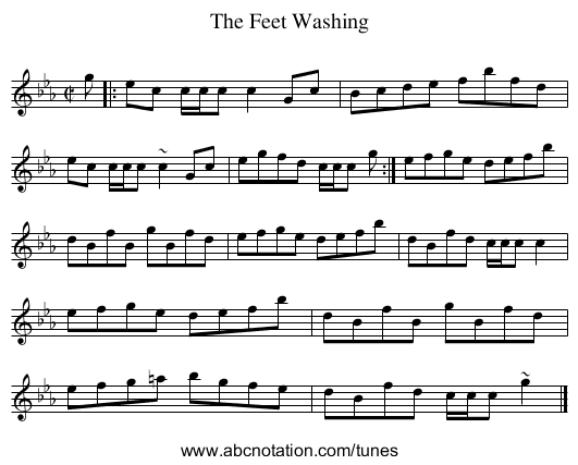 Feet Washing, The - staff notation