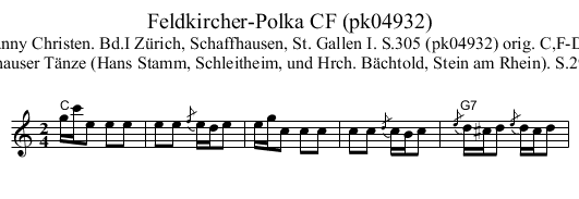 Feldkircher-Polka CF (pk04932) - staff notation