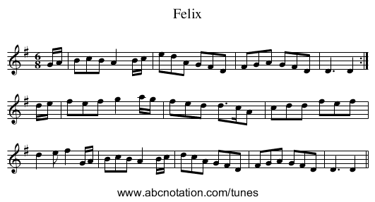 Felix - staff notation